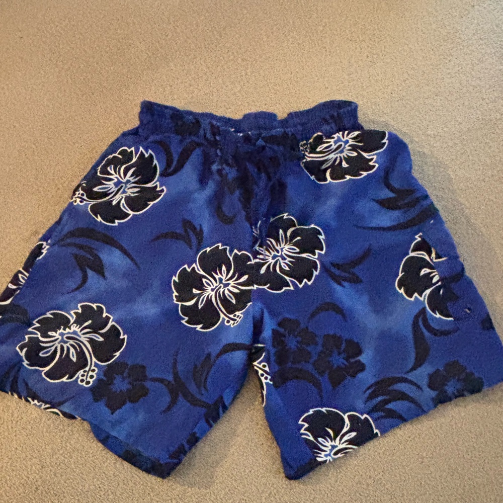 Speedo Blue Mesh Hawaiian Shorts Size Large